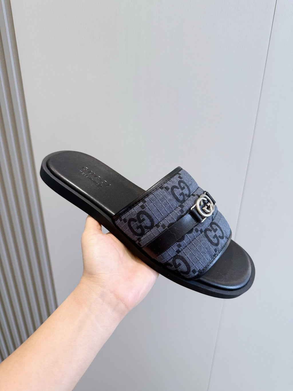 Gucci Interlocking G Slide Sandals — side