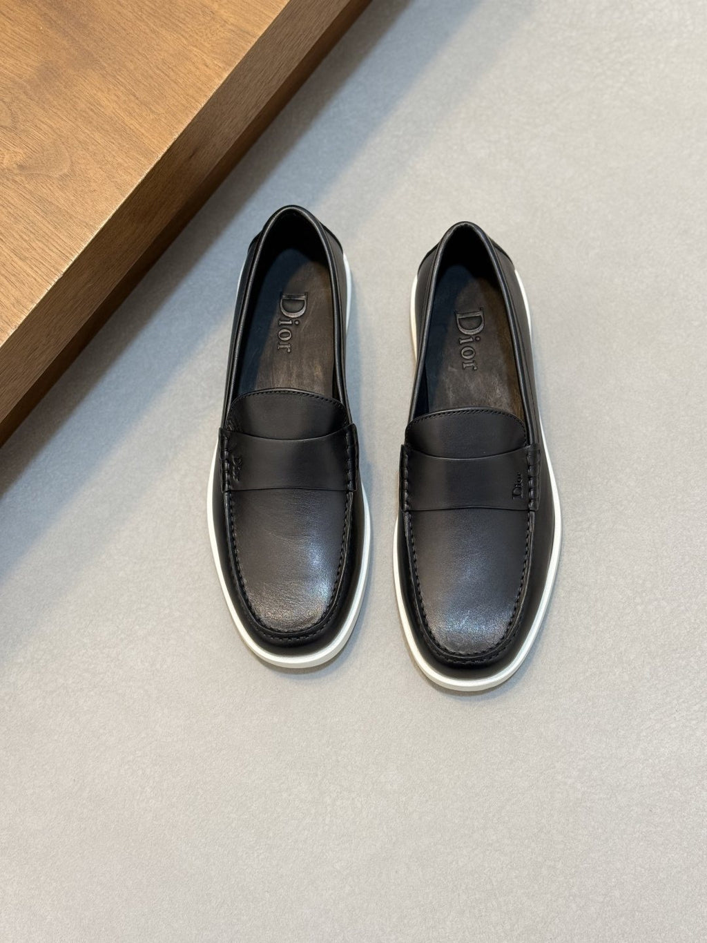 Dior Textured Leather Slip-On Shoes — hero