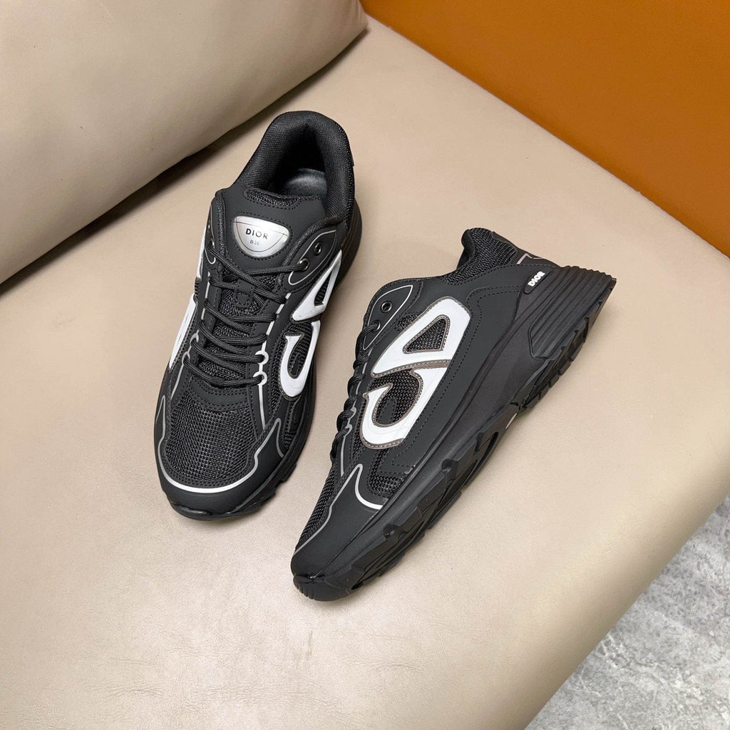 Dior Black and Dark Gray Mesh Sneakers — side